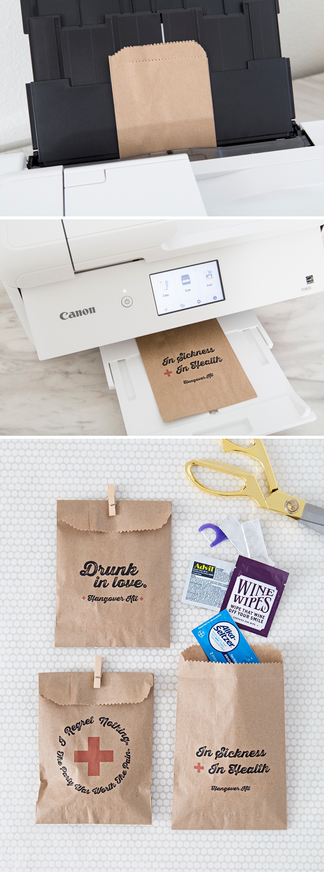 How to print your own hangover kit bags!