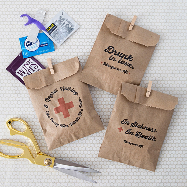 How to Give Wedding Hangover Kits as Party Favors