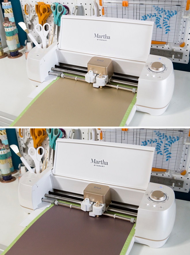 Use the Cricut to personalize these gorgeous felt file folders to hold all your special wedding things!