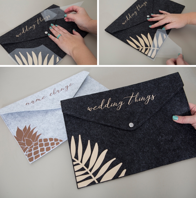 Learn how to make your own gorgeous wedding planning file folders!