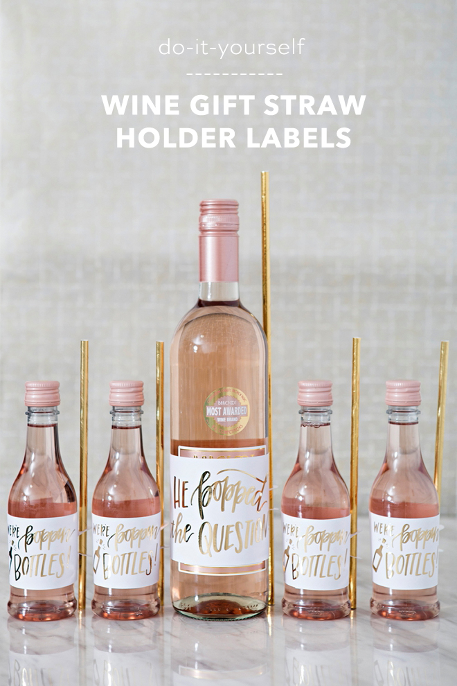 WOAH, these DIY wine labels hold the straws!!
