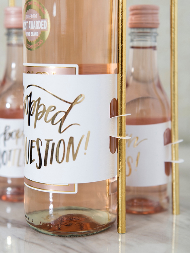 Learn how to make your own wine gift labels that hold these adorable straws!