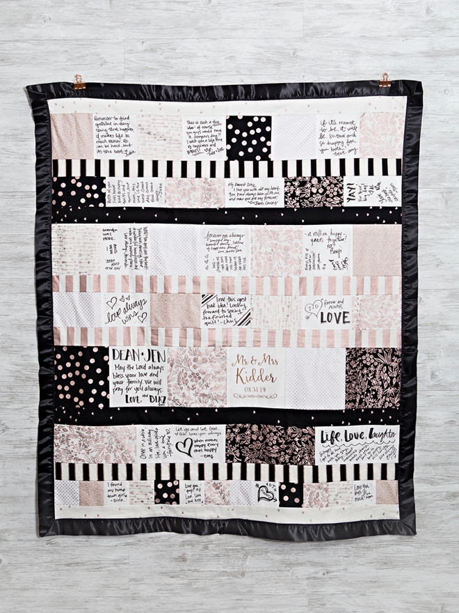 Learn how to make your own gorgeous Quilt guest book!