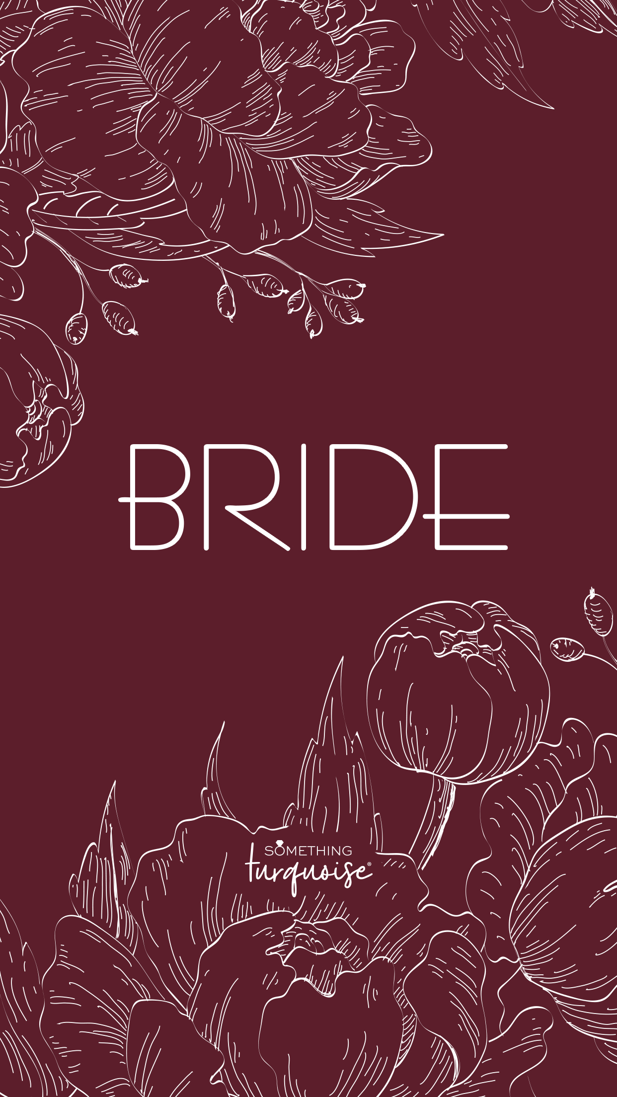 Free floral phone wallpaper for the Bride!