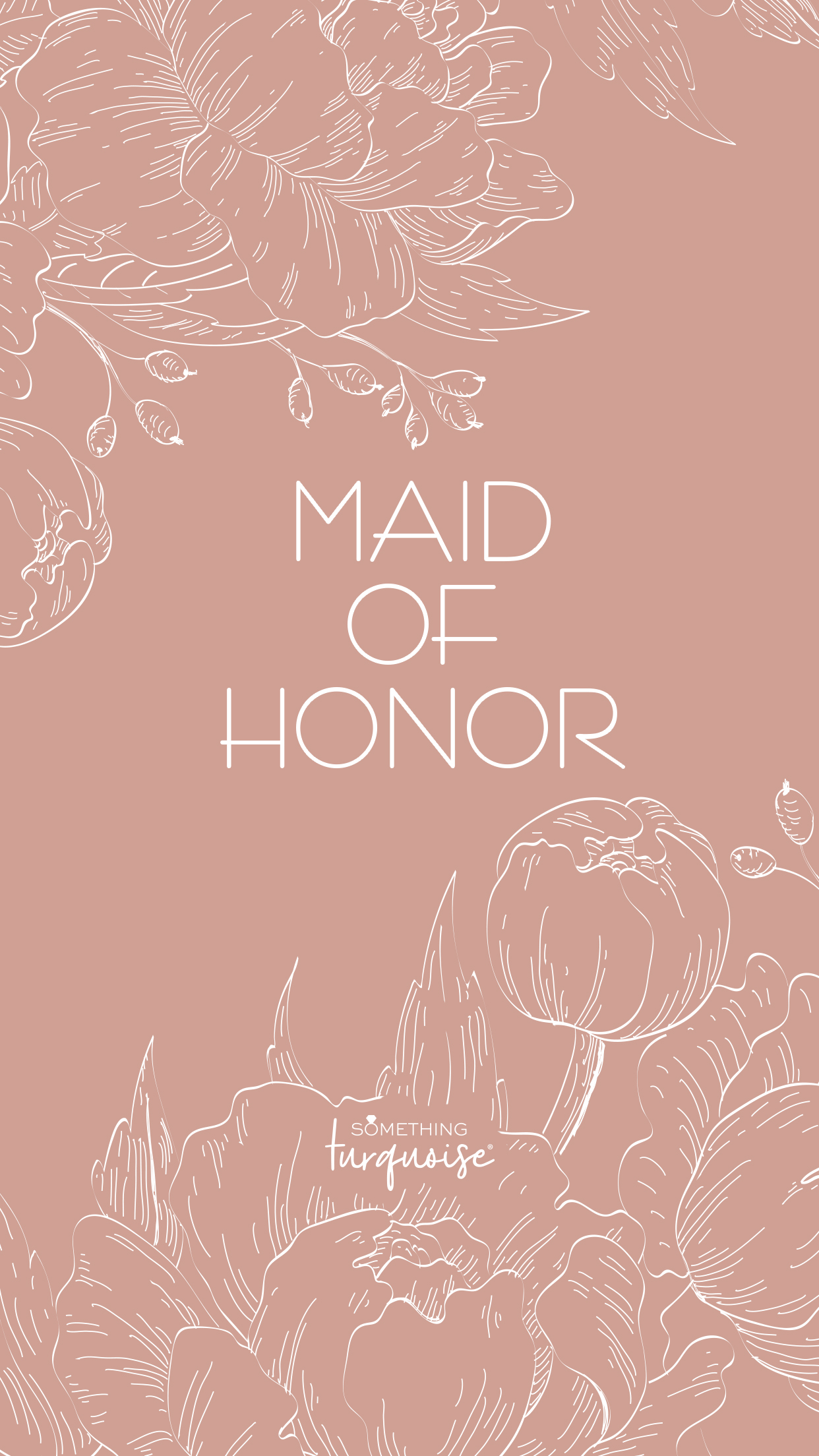 Free floral phone wallpaper for the Maid of Honor