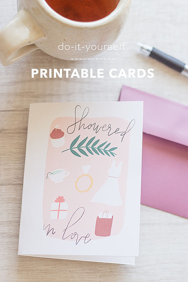 We're Sharing 4 FREE Printable Hand-Drawn Wedding Cards!