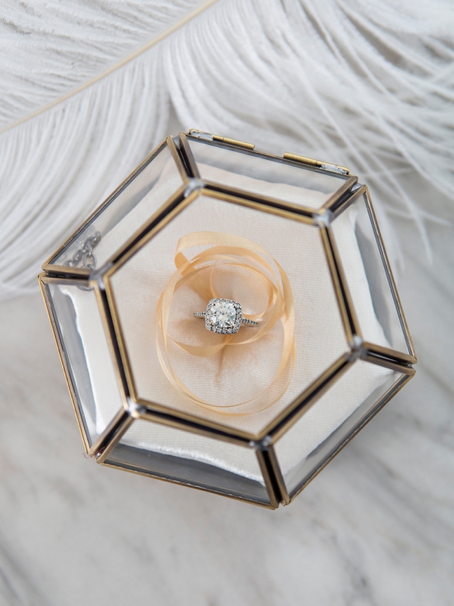 Quickly and easily make your own wedding ring pillow for this gorgeous box!