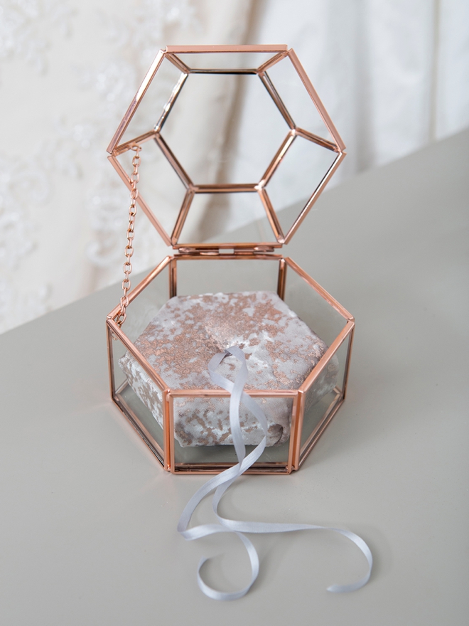 These Diy Hexagon Glass Ring Boxes Are Adorable