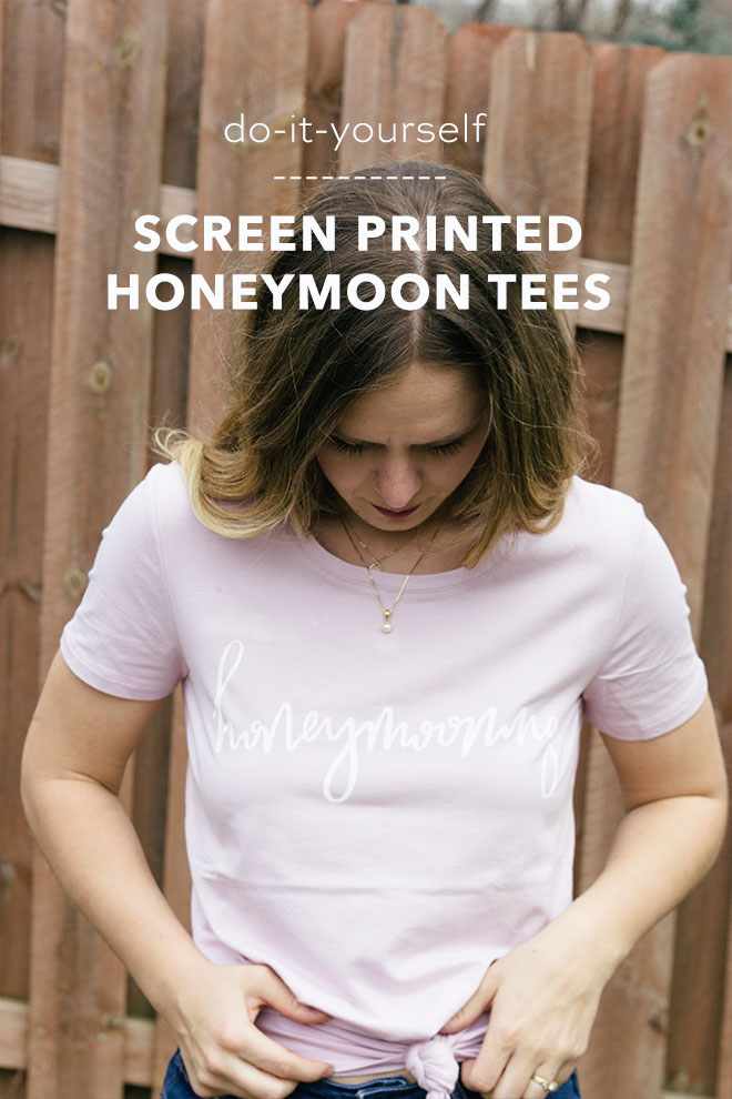 Hein & Dandy walks us through how to make the cutest honeymoon screen printed tees!