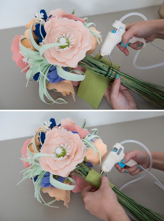 How to make the most gorgeous wedding bouquet out of felt!