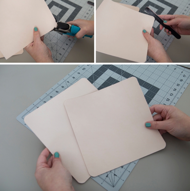 Make your own custom dyed leather guest book!