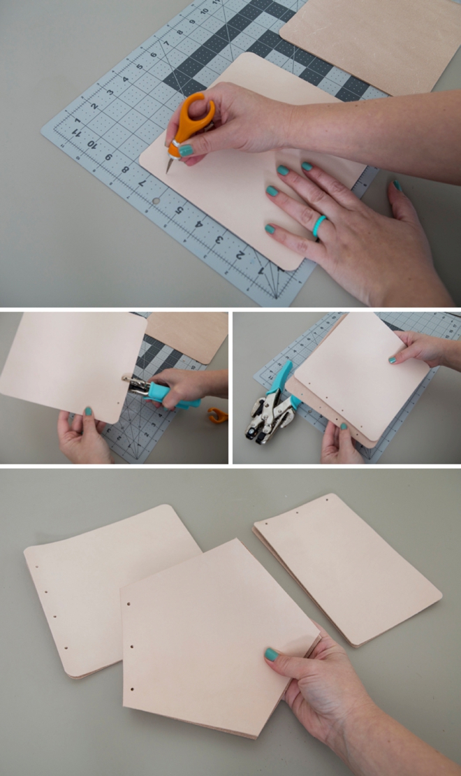 Make a leather guest book and then hand-dye it too!