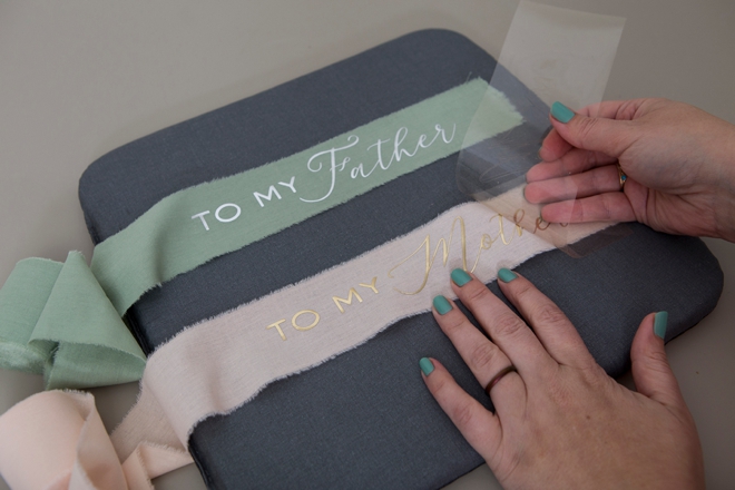 Personalize your own Mom and Dad wedding day gifts with Cricut!