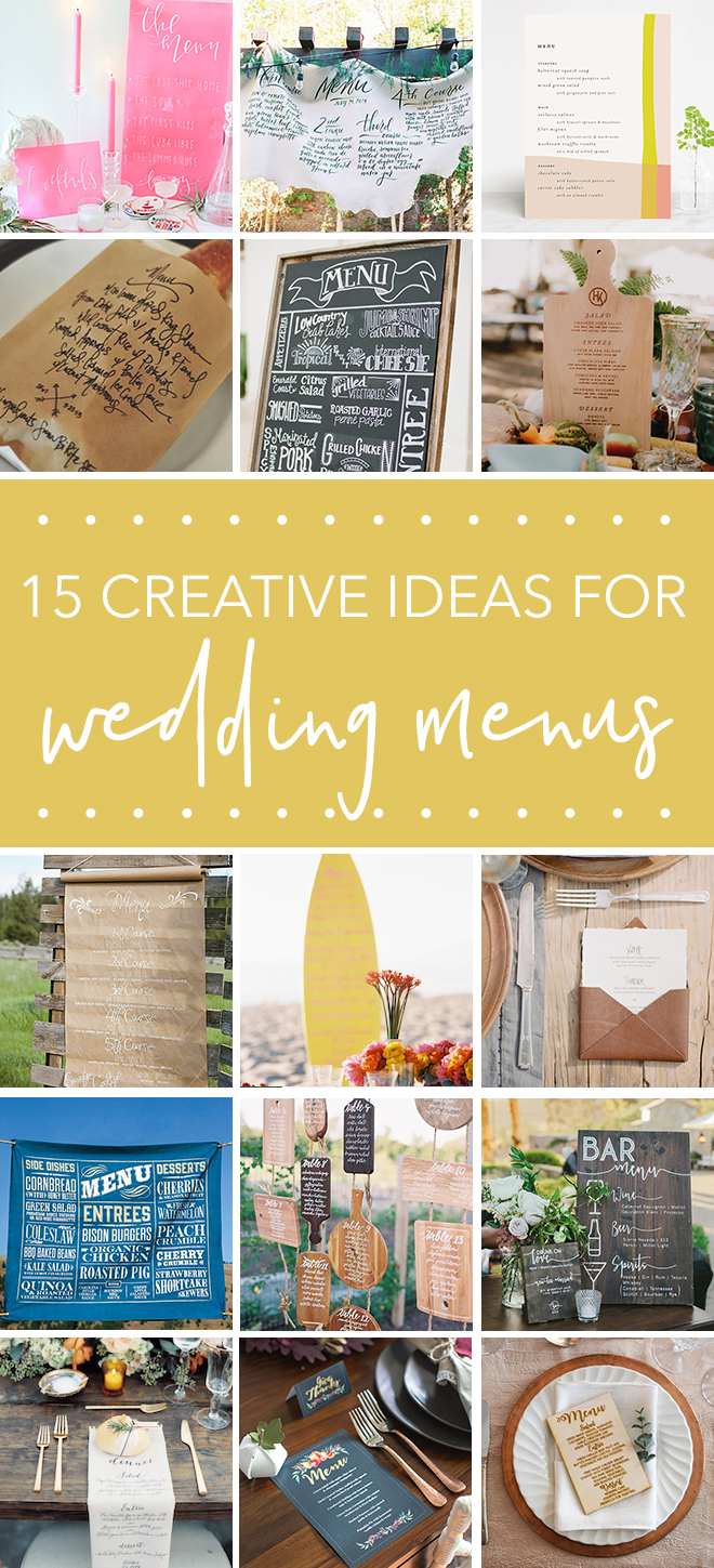 15 Creative Menu Ideas