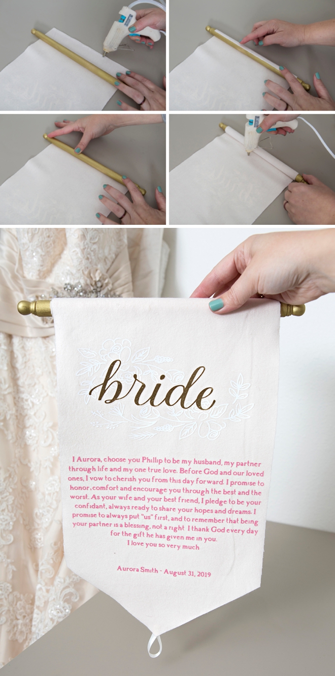 Wow, DIY wedding vow scrolls, super cute and unique!