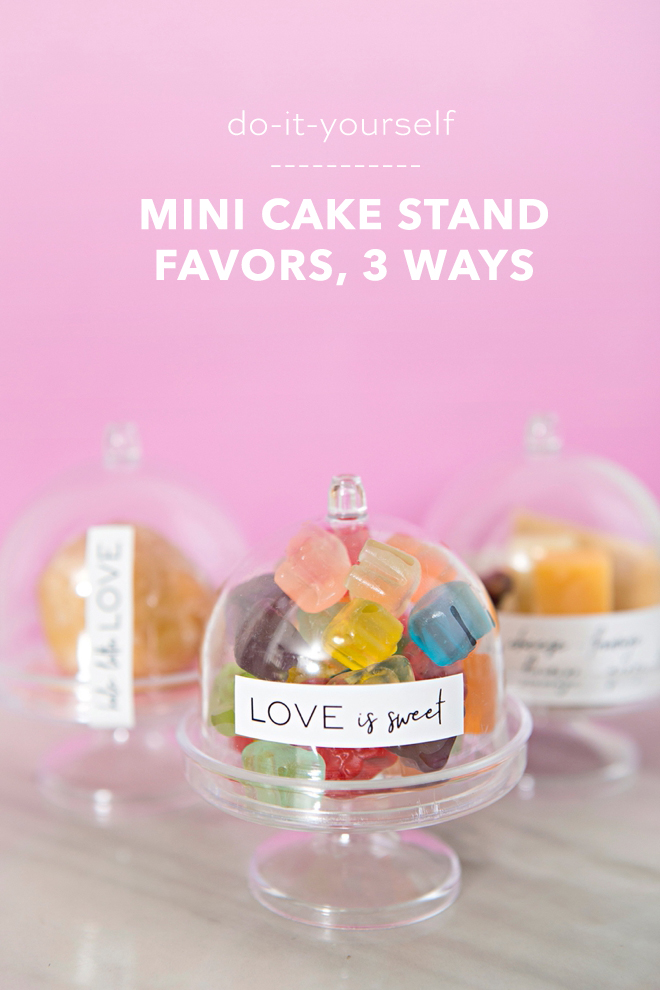 These Diy Mini Cake Stand Favors Filled With Treats Are The Cutest