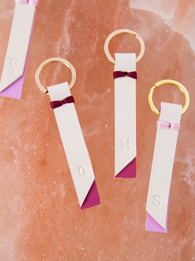 Learn how to make your own darling stamped key chains!