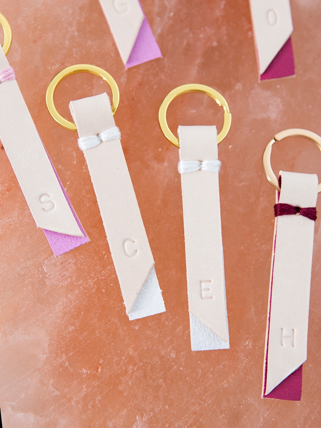 Learn how to make your own darling stamped key chains!