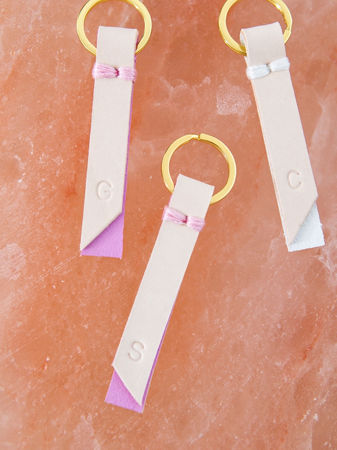 How to make the sweetest stamped and painted personalized key chain gifts!