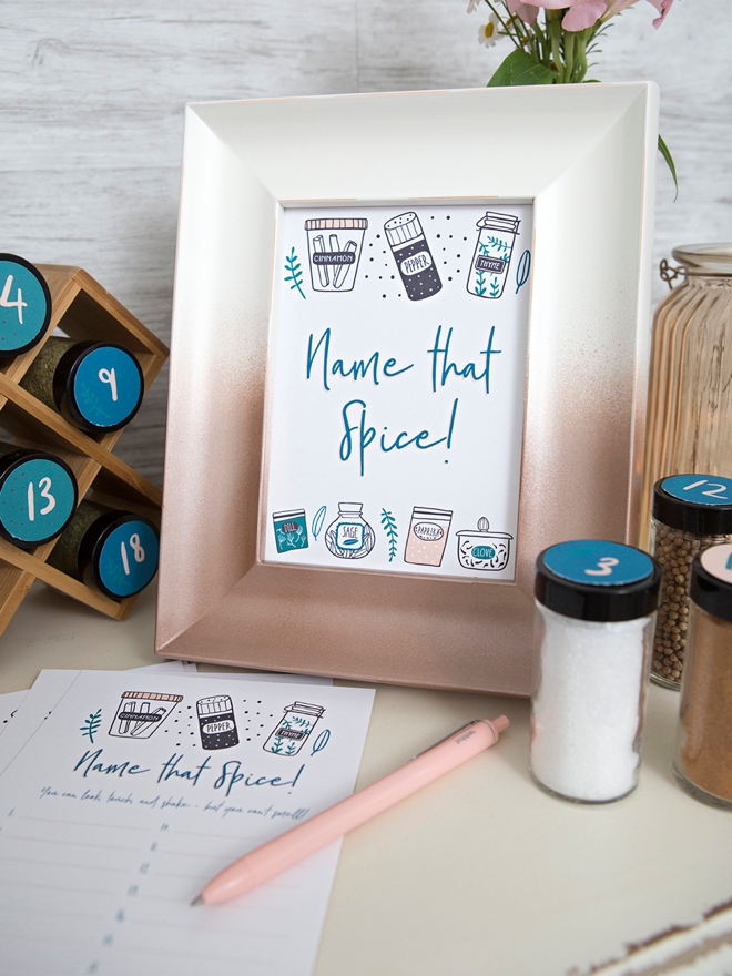 Make your own Name that Spice game for your next bridal shower!