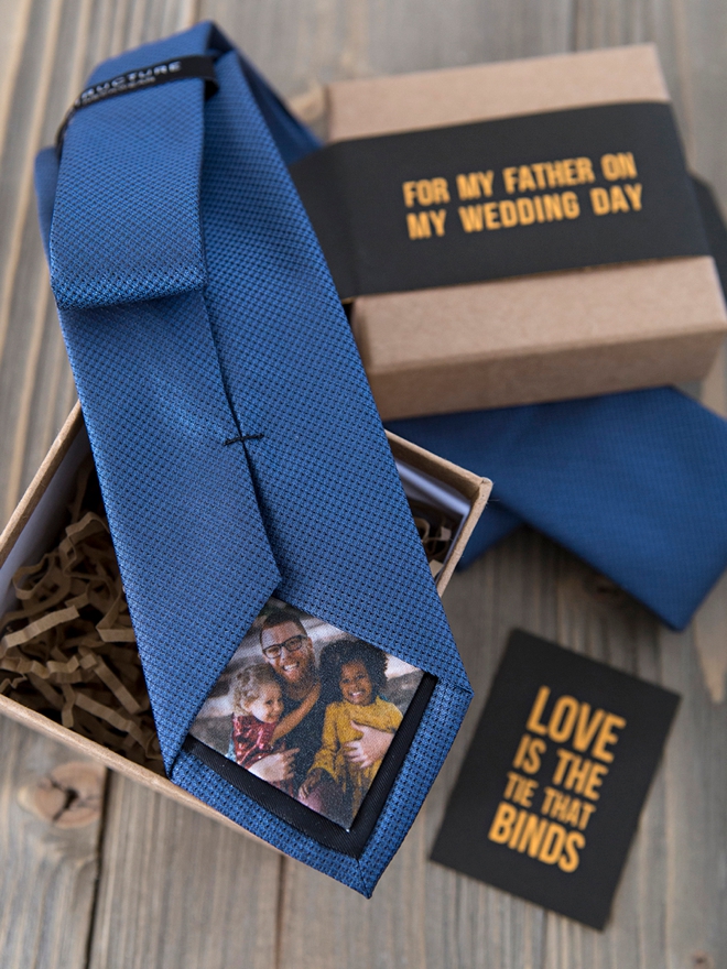 Learn how to make your own Photo Tie Patches, perfect Dad gift!