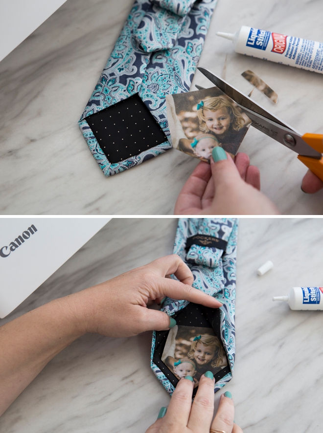 These photo tie patches are SUPER easy to make! No sewing!