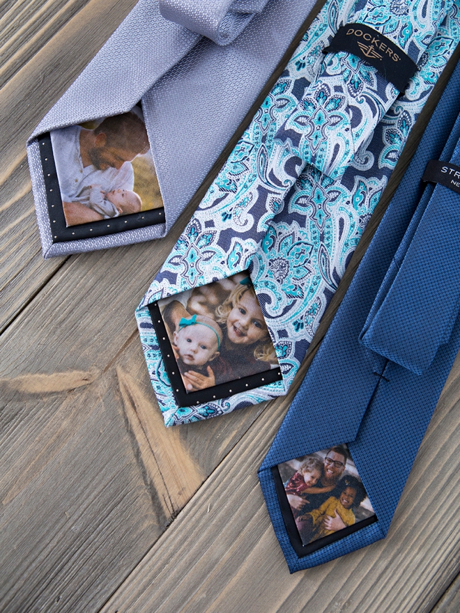 Learn how to make your own Photo Tie Patches, perfect Dad gift!