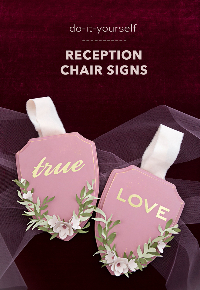 How to make your own stunning reception chair signs!