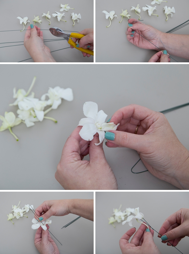 This DIY shoulder wedding bouquet is just lovely!