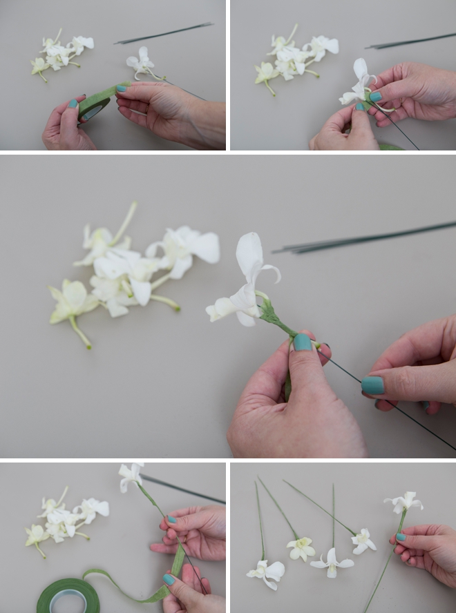 This DIY shoulder wedding bouquet is just lovely!