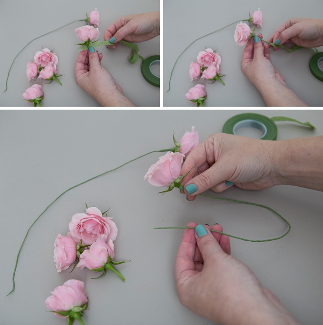 This DIY cascading hip bouquet is absolutely gorgeous!