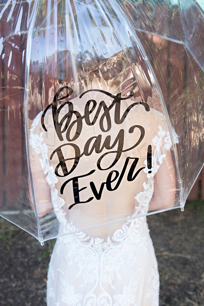 Learn how to make your own wedding day umbrella!