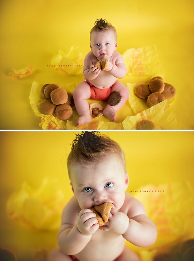 OMG, how freaking adorable... cheeseburger smash cake alternative!