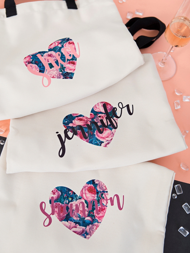 These Cricut Infusible Ink bridal party gifts are darling!