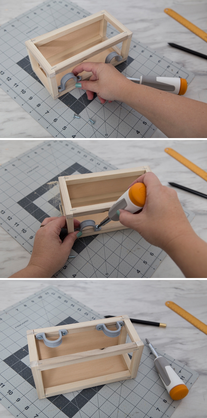 Learn how to make this makeup shelf without using power tools!