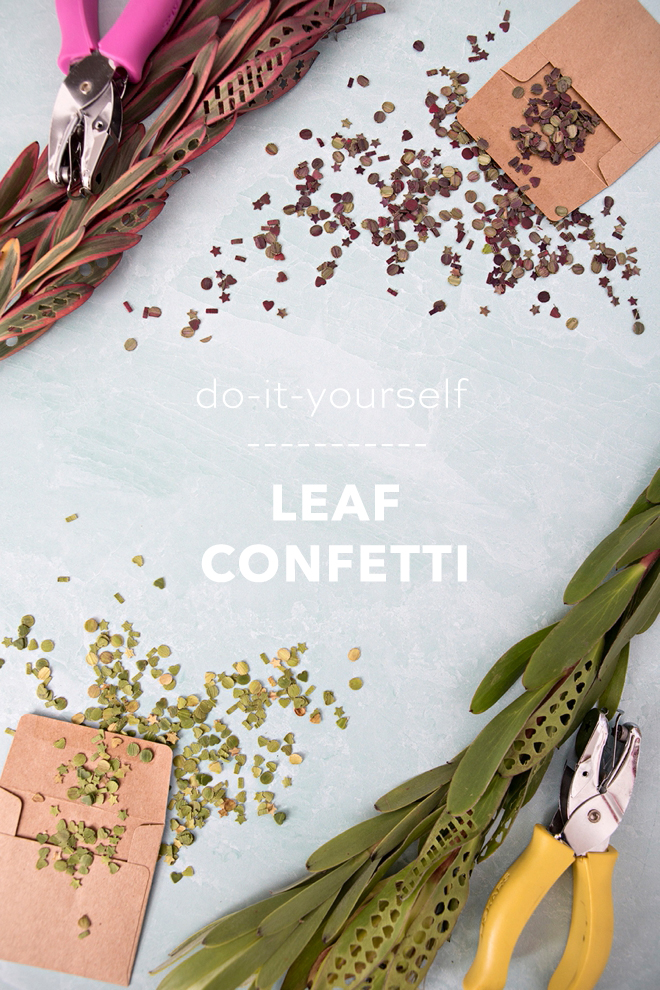 Wow, you can make your own confetti out of hole punching leaves!