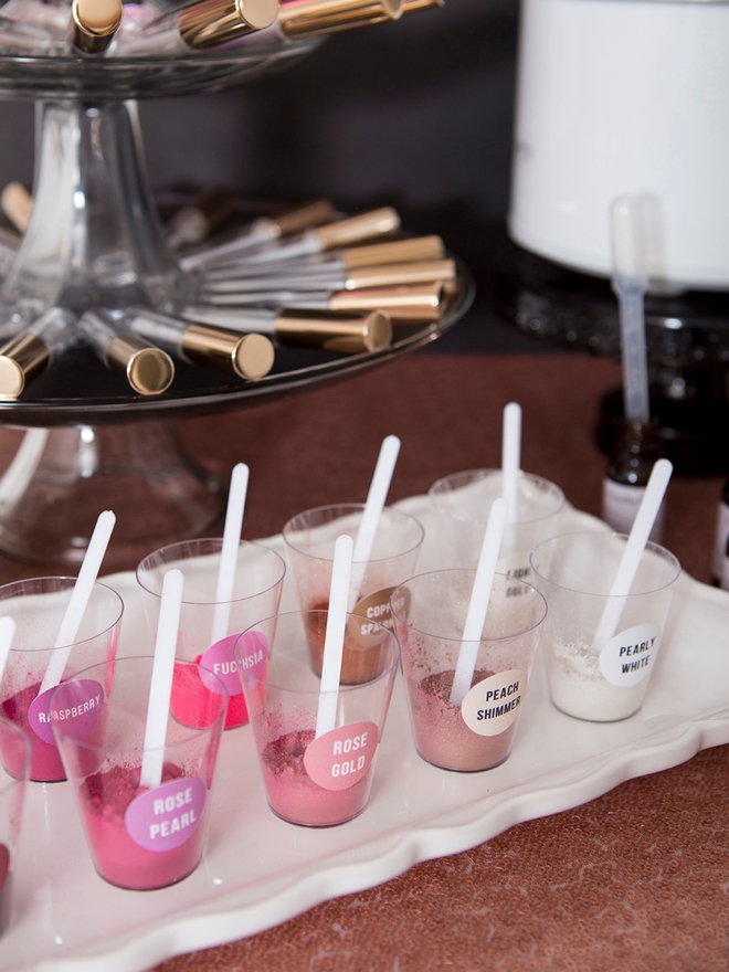 WOW! This DIY Lip Gloss Favor Bar Idea Is Ultra Fabulous!