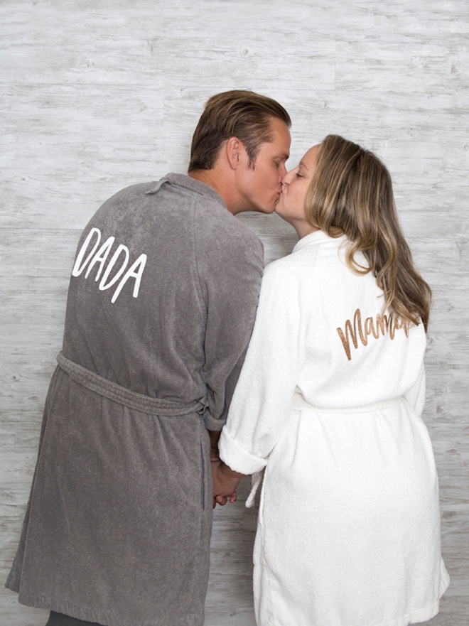 The new parents in your life need custom robes!