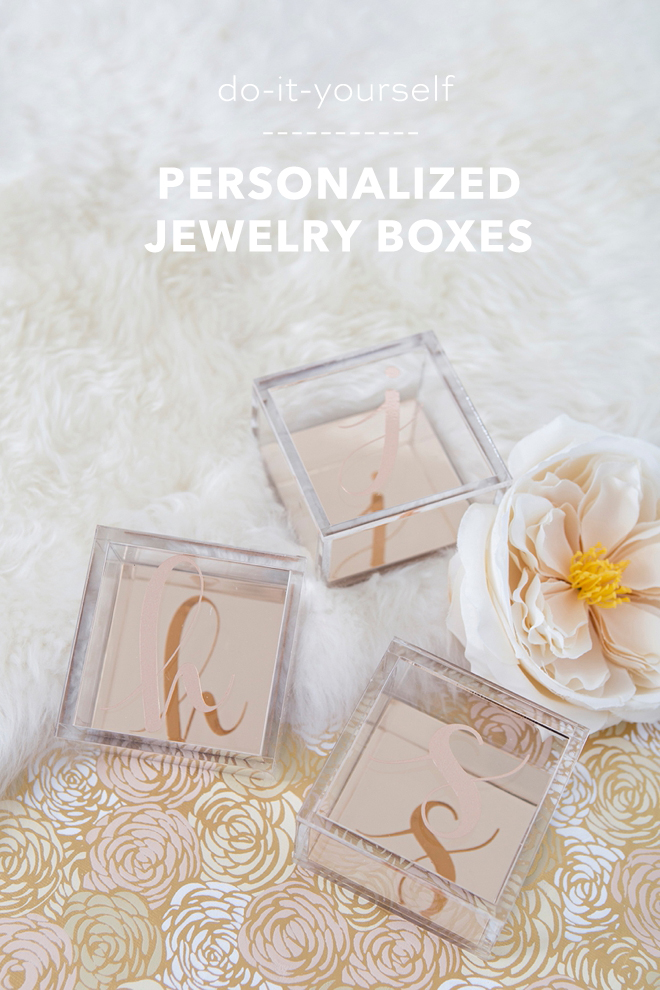 Learn how to personalize these rose gold boxes as darling gifts!