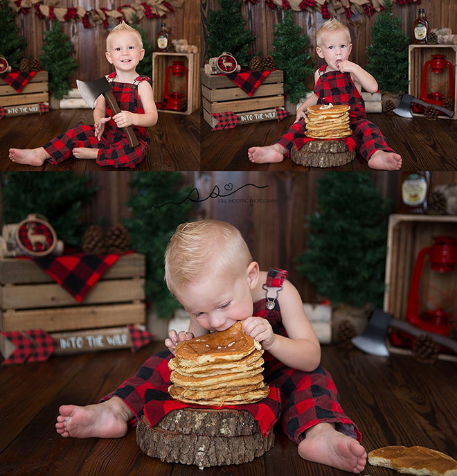 Give the baby pancakes instead of cake for his birthday!