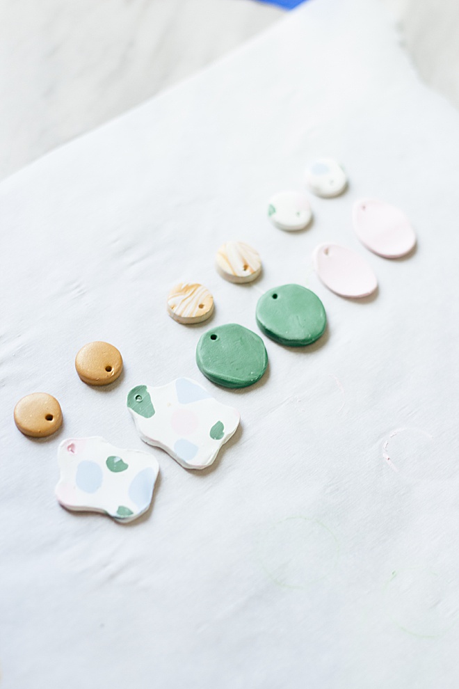 How CUTE are these DIY clay baked bridesmaid earrings?