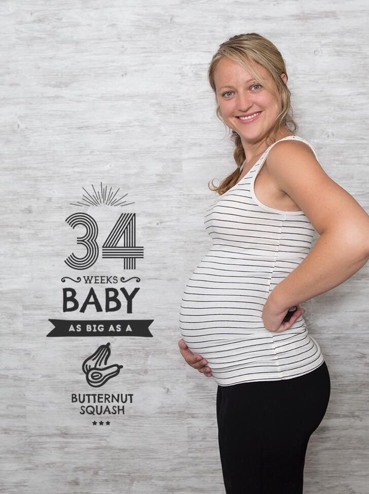 34 weeks belly shot!