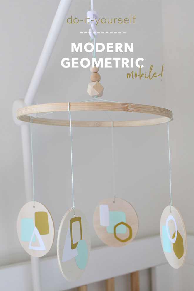 Omg This Diy Modern Geometric Baby Mobile Is So Cute