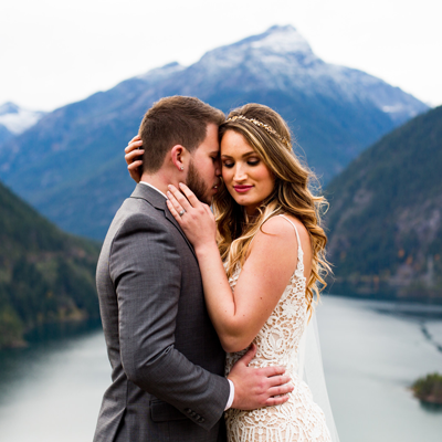 OMG! We're OBSESSED with this super gorgeous styled wedding at Diablo Lake!