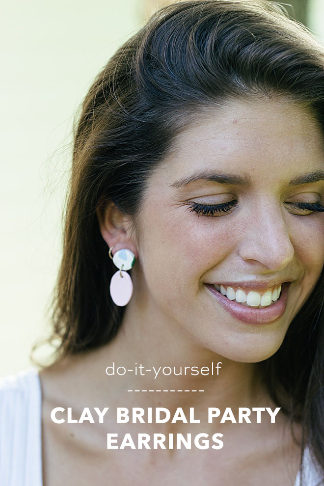 These clay baked earrings are modern and easy to make! You can gift them to your bridesmaid and also make a pair for yourself!