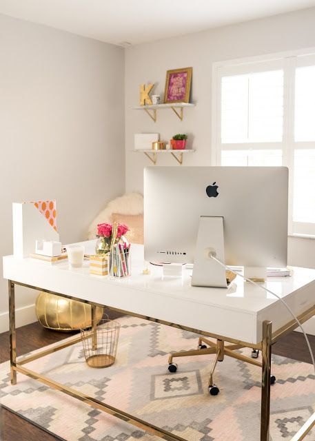 Clean And Bright Boho Home Office Inspiration Ideas