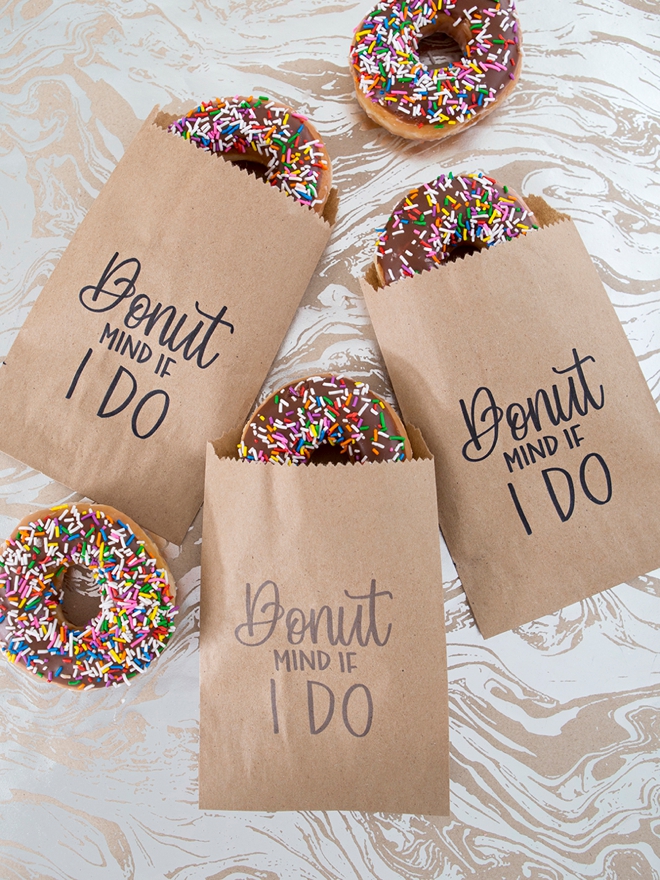 Print your own Donut Mind If I Do treat bags!