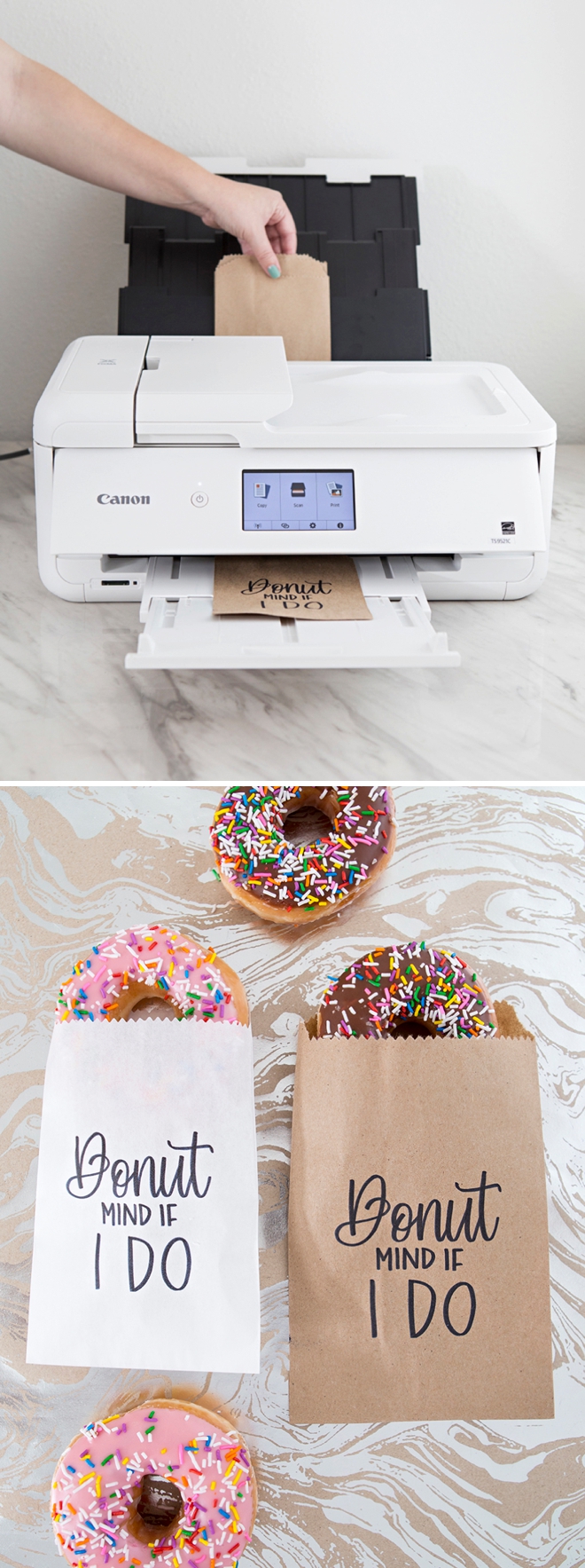 Print your own Donut Mind If I Do treat bags!
