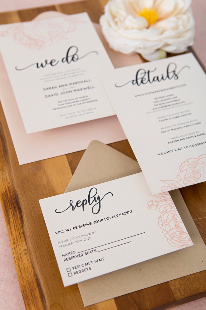 Learn how to stamp and emboss these free wedding invitations!