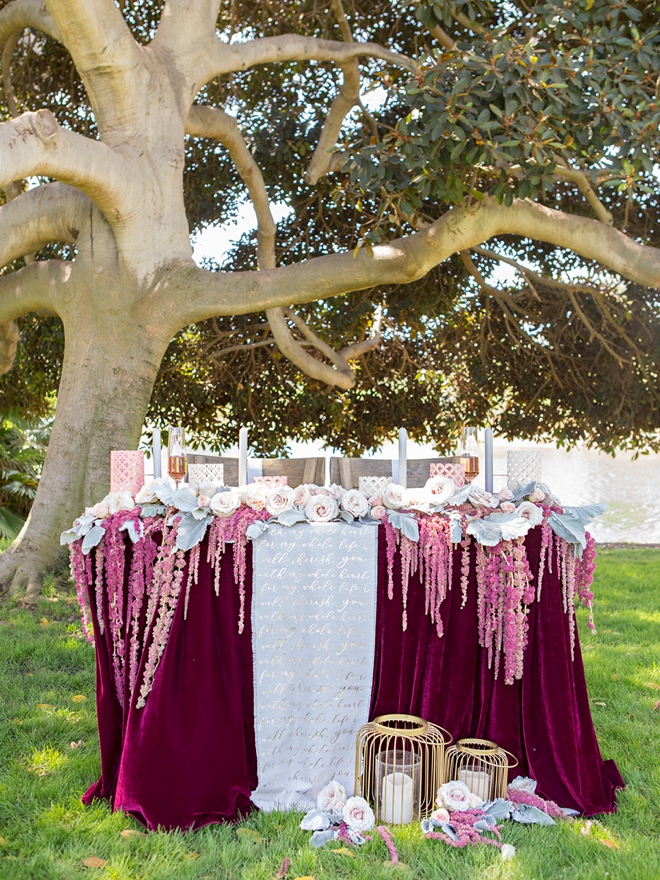 Learn how to design and make your own wedding vow table runner!